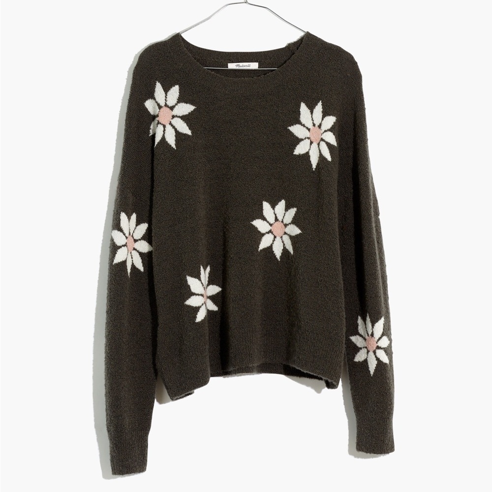Madewell Floral Intarsia Pullover